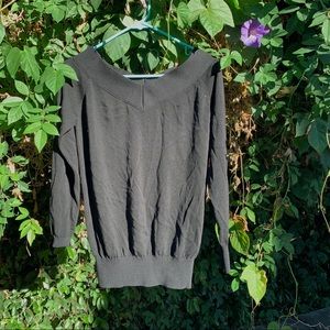 Reiss NWT Black Double V-Neck Sweater Size S